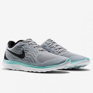 Wolf grey/black-light aqua Nike free shoes